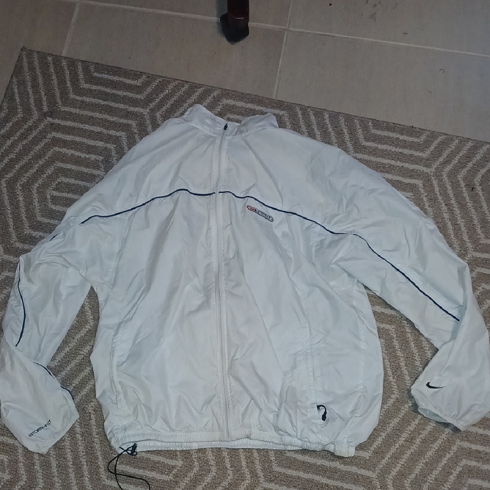 Nike White Lightweight Windbreaker Jacket